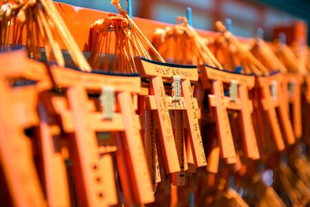 Miniature souvenir Torii gates at Fushimi Inari Shrineのeditorial素材