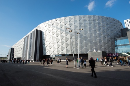 Stockholm, Sweden - May 11, 2013: People arrive at Friends Arena several hours before Bruce Springsteenのeditorial素材
