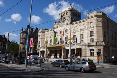 Stockholm, Sweden - May 11, 2013: The Royal Dramatic Theatre on a sunny Saturday afternoon in early May.のeditorial素材