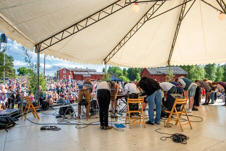 Bingsjo, Sweden - July 3, 2013: The annual traditional folk music festival in Bingsjo held on the first Wednesday in July is one of the most famous in Sweden and attracts thousands of musicians and visitors.のeditorial素材