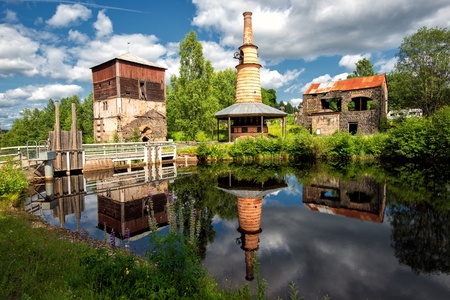 Abandoned historic ironworks in Ulvshyttan, Sweden