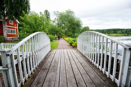 Sundborn, Sweden - July 4, 2013  The world famous home of Swedish artists Carl and Karin Larsson at Lilla Hyttnas in Sundborn, Sweden のeditorial素材