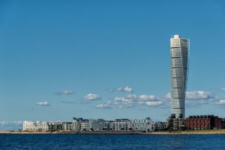 Iconic skyscraper Turning Torso in Malmo, Swedenのeditorial素材