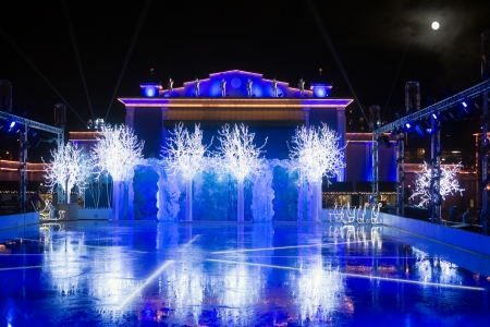 Gothenburg, Sweden  November 16, 2013  The ice skating rink at Liseberg during Christmas time  The annual Christmas market at Liseberg in Gothenburg opened November 15, 2013    のeditorial素材