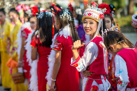 Hua Hin, Thailand - January 30, 2014  The Chinese New Year celebrated in Hua Hin  In Thailand New Year is celebrated on three occasions  the Gregorian, the Chinese and Songkran のeditorial素材