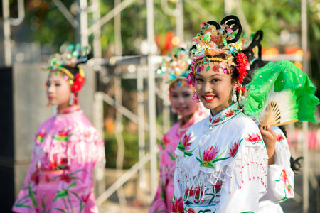 Hua Hin, Thailand - January 30, 2014  The Chinese New Year celebrated in Hua Hin  In Thailand New Year is celebrated on three occasions  the Gregorian, the Chinese and Songkran のeditorial素材