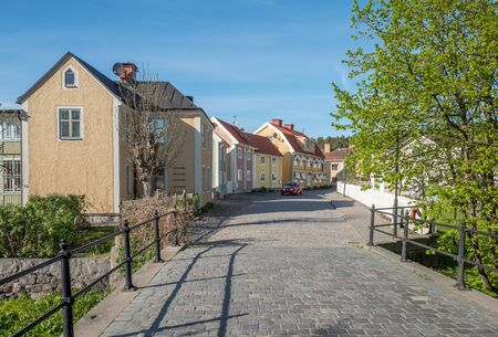 Soderkoping, Sweden - May 11, 2016: Idyllic small town Soderkoping during spring. Soderkoping is a historic medieval town in Sweden.のeditorial素材