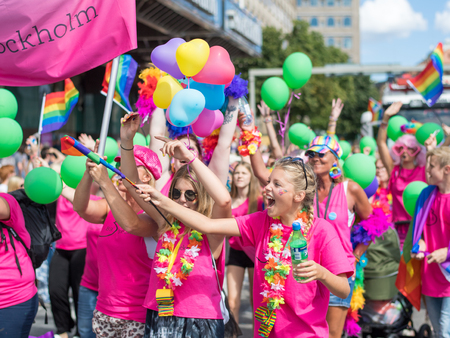 Stockholm, Sweden - July 30, 2016: Stockholm Pride Parade was followed by almost half a million...