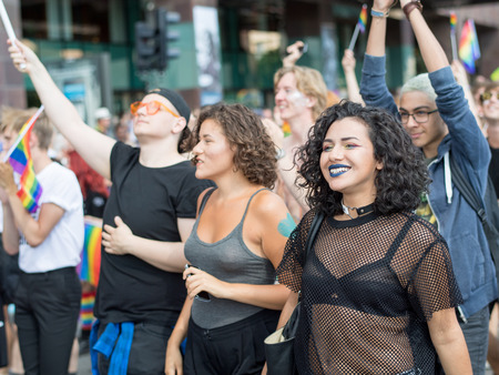Stockholm, Sweden - July 30, 2016: Stockholm Pride Parade was followed by almost half a million...