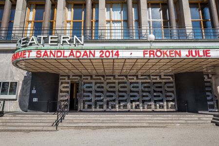 Gothenburg, Sweden - September 4, 2014: Gothenburg city theater at Gotaplatsen in Gothenburg. This theater is one of the major stages in Sweden.のeditorial素材
