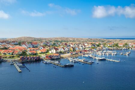 Kungshamn, Sweden - September 3, 2014: Kungshamn off-season in early September. Kungshamnis a popular summer time tourist destination on the Swedish west coast.のeditorial素材