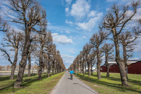 Norrkoping, Sweden - April 19, 2017: The Northern Promenade in Norrkoping  on a spring day in April. The three Promenades in Norrkoping were inspired by Paris boulevards.のeditorial素材