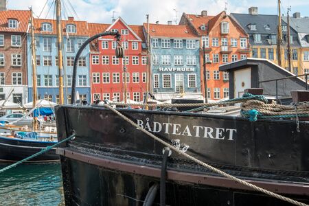 Copenhagen, Denmark - August 21, 2013: Nyhavn is a 17th century harbor district in the center of...