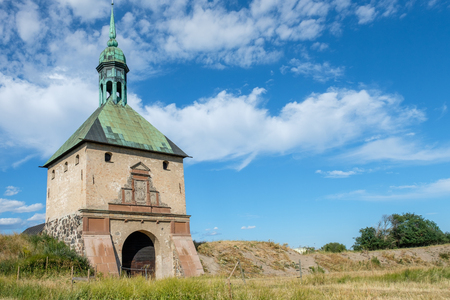 Johannisborg castle ruin during summer in NorrkÃ¶ping, Sweden. Stones from the castle were used to rebuild the city of Norrkoping after Russians had burnt the town in 1719.の写真素材