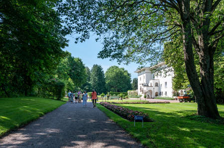 Borgholm, Sweden - July 6, 2021: Solliden on Swedish Baltic sea island Ãland. Solliden is the summer palace of the Swedish Royal Family completed in 1906 and inspired by Villa San Michele on Capri.のeditorial素材