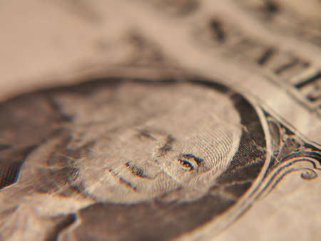 Closeup of US 1 Dollar Bill