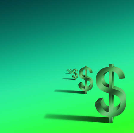  Dimensional Dollar symbolsの写真素材