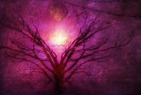  Hi-Res Surreal Moon Riseの写真素材
