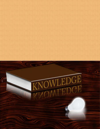 Book of Knowledge with lit bulb