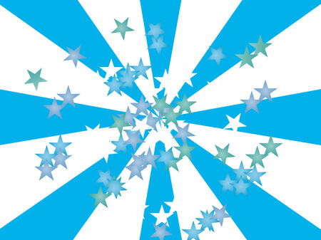 Stars on blue - whiteのイラスト素材