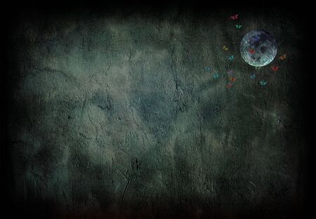 Grunge Moonの写真素材