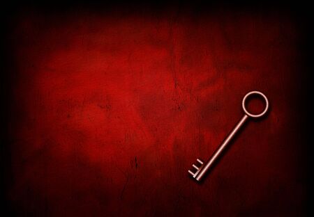 Key on grunge Redの写真素材