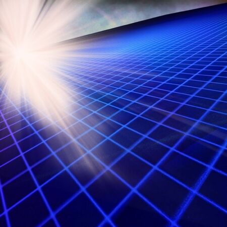 Rays on blueの写真素材