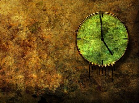 Grunge Melting Clock