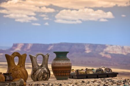 Grand Canyon  USA and Native American Potteryの写真素材