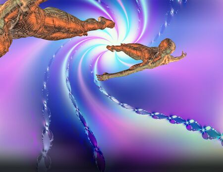 Floating Figures and ABstractの写真素材