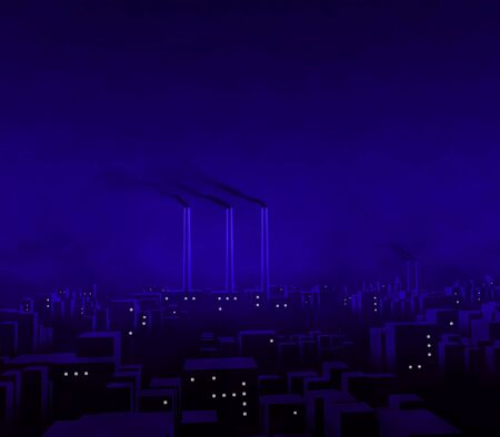 Blue City Nightの写真素材