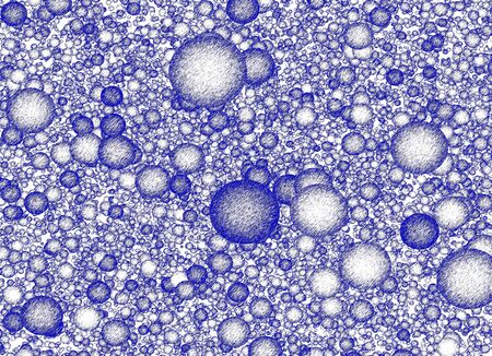 Collection of blue sphereの写真素材