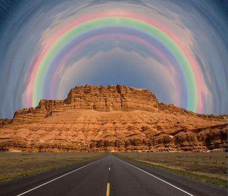 Road to Mountainの写真素材