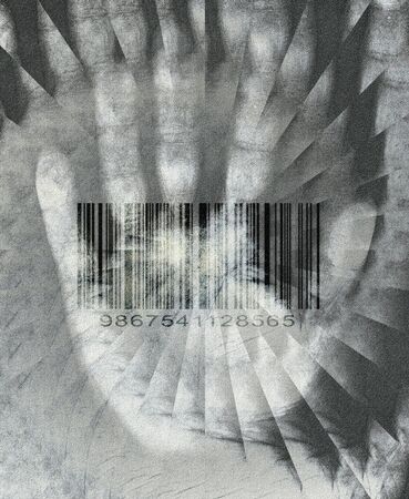 Hand Barcodeの写真素材