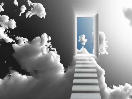 Doorway Skyの写真素材