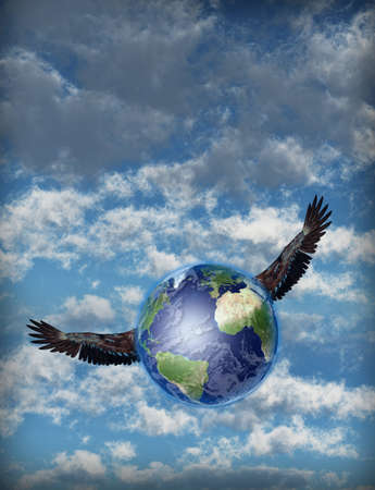 Winged Earthの写真素材