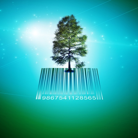 Barcode Treeの写真素材