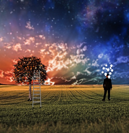 Very shallow focus symbolic landscapeの写真素材