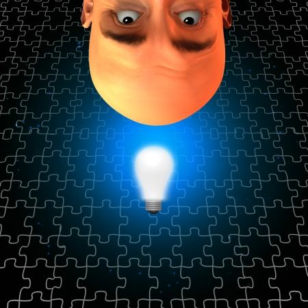 Inverted Idea Manの写真素材