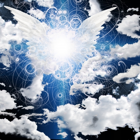 Angel wingedの写真素材