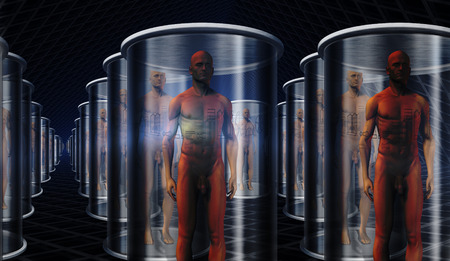 Andrtoids in storage or transport on shipの写真素材