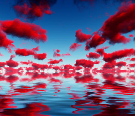 Deep Red Clouds and reflections