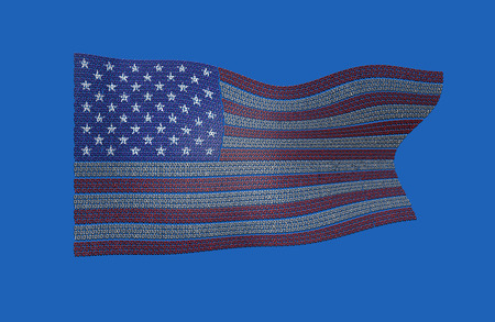 USA Flag of Binary Codeの写真素材