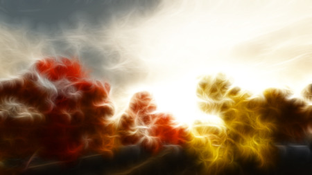 Impressionist autumn sceneの写真素材