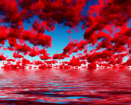 Deep Red Clouds and reflections