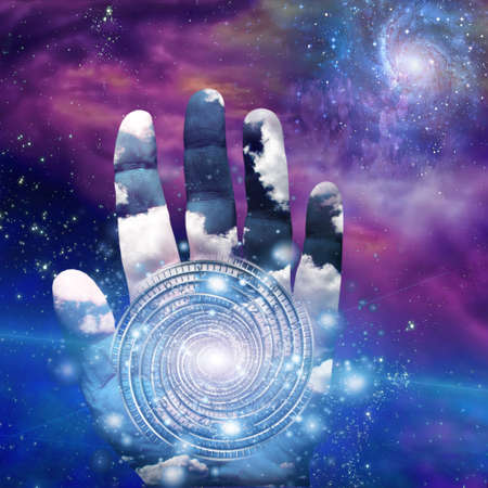 Hand with swirling formの写真素材