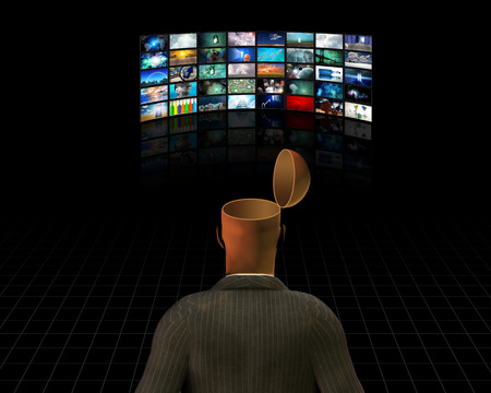 Open Mind and video displayの写真素材