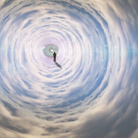 Space tunnel with God's eye
