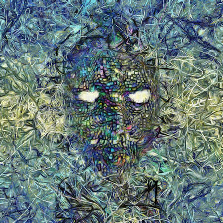 Fearful Twisted Dark Face