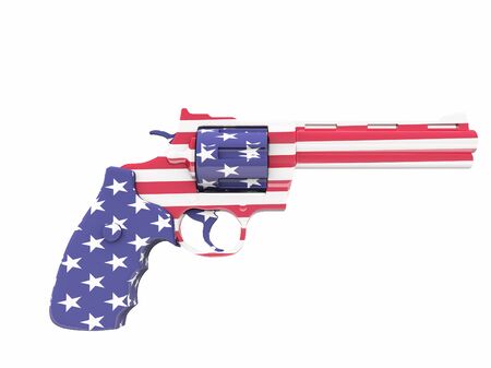 USA Gun Isolated on Whiteの写真素材